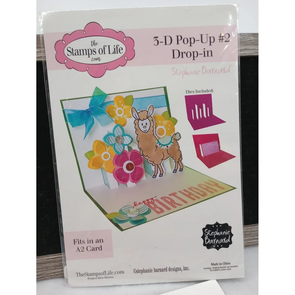The Stamps of Life 3-D Pop-Up #2 Drop-in Die Trendy Twig Paper Pad Bundle Llama
